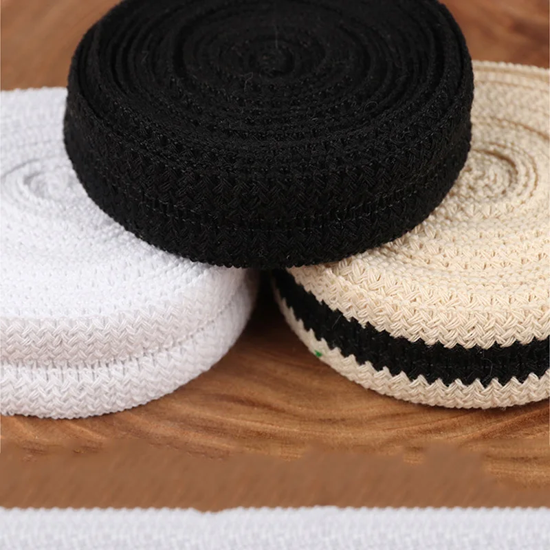 20mm 25mm 30mm 35mm Black White Beige Plain Cotton Binding Ribbon Webbing Tape Trimming Packing Garment Accessories Handmade DIY