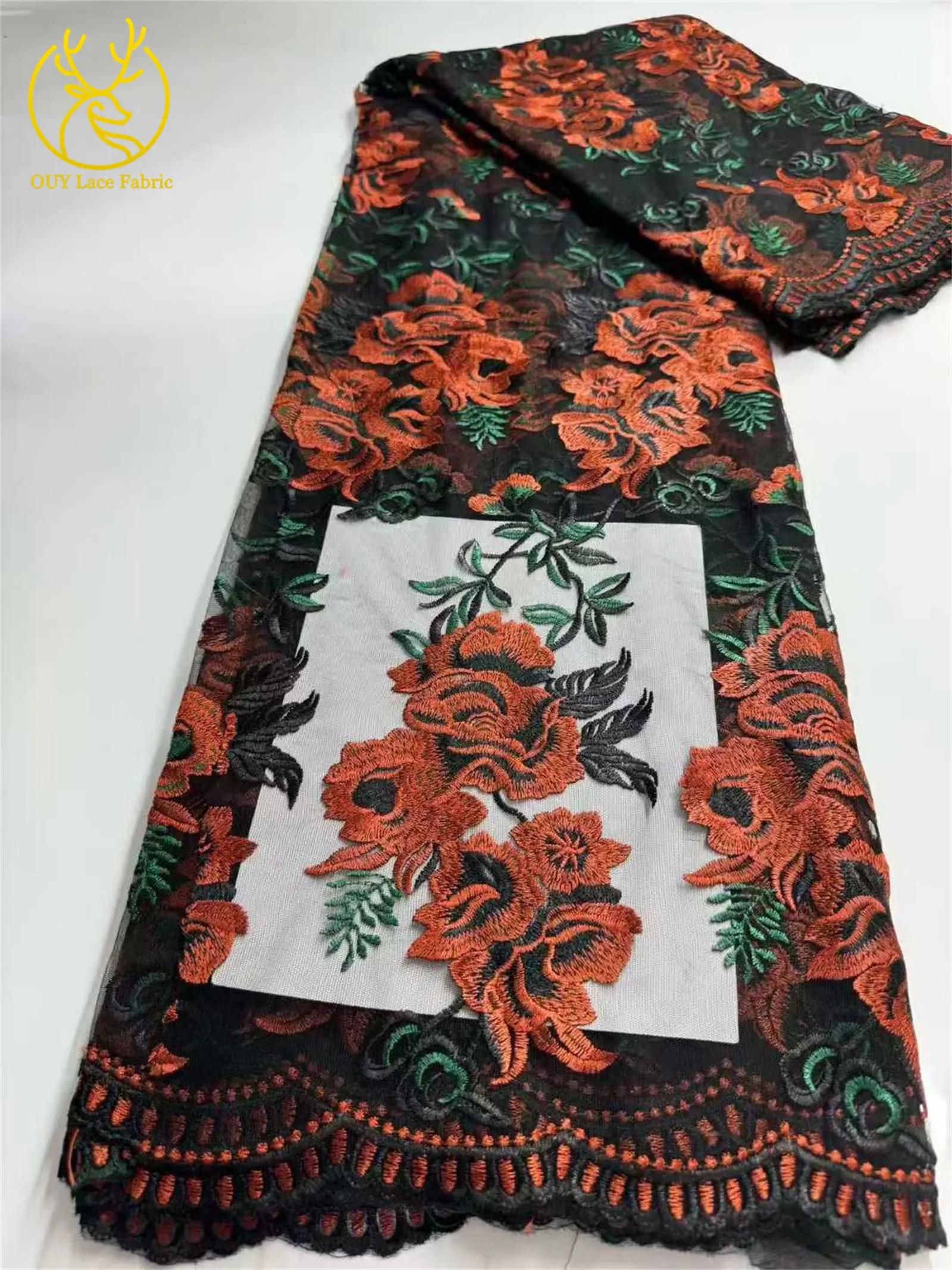 2026 Afrikanischer Spitzenstoff, hochwertige französische weiche Stickerei-Spitze, Mesh-Spitze, nigerianische Tüllspitze für Partykleider, 5 Yards – Detail 16