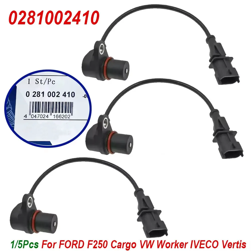 Sensor de posición del cigüeñal para coche, pieza de alta calidad de 1/5 piezas, 0281002410, 4890189, BG5X6C315BA, 2R0906433, para F-250, VW Worker, Iveco Vertis