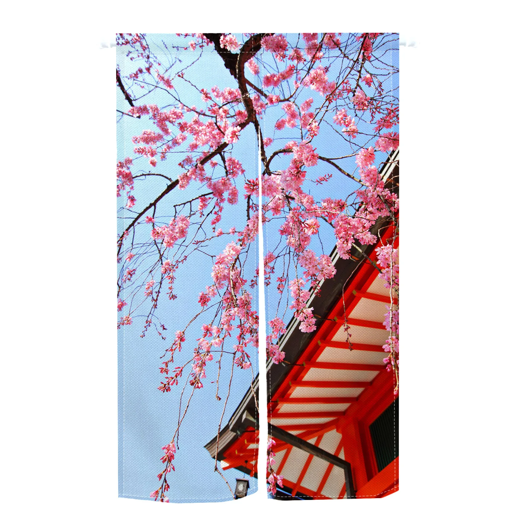 Customized Japanese Door Curtains Dining Room Partition Linen Doorway Curtains Kitchen Living Room Entrance Hanging Half-Curtain