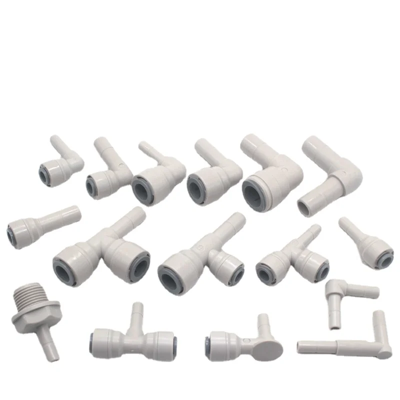 

1/4" 3/8" Tube Plug BSP Straight Elbow Tee Quick Fitting Connector For Aquarium RO Water Filter Reverse Osmosis System