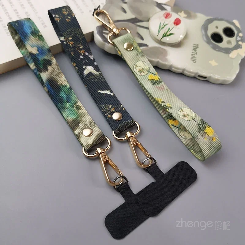 Handy-Lanyard, kurz am Handgelenk, breite Version, Stoffbandseil, robust und langlebig, für Männer und Frauen, Outdoor-Reisen, Anti-Verlust