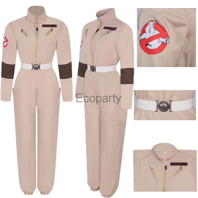 New Women's Ghost Busters Cosplay Costume Adult Fantasia Uniform Jumpsuits Suit Female Halloween Carnival Party Outfits