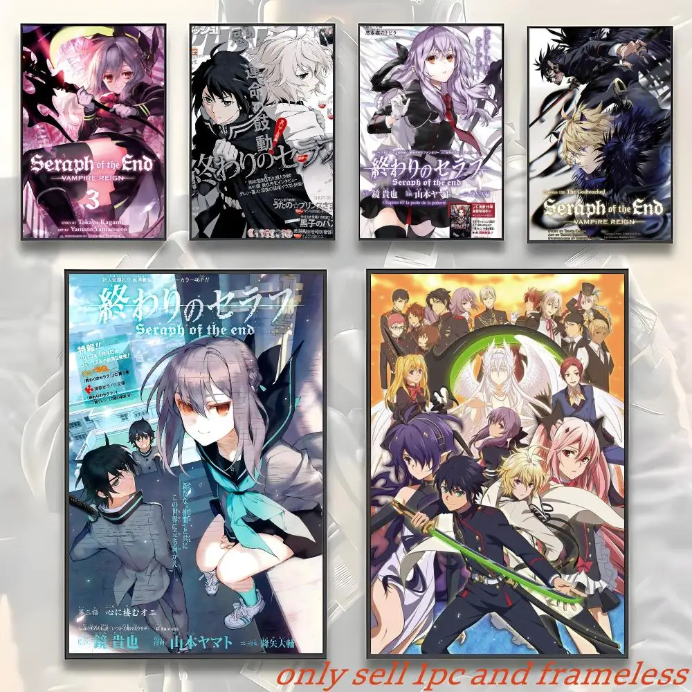 Anime Seraph of The End-E Cartoon Poster Modern and Elegant Wall Stickers for Home Decor Living Room Dormitory Wall Art