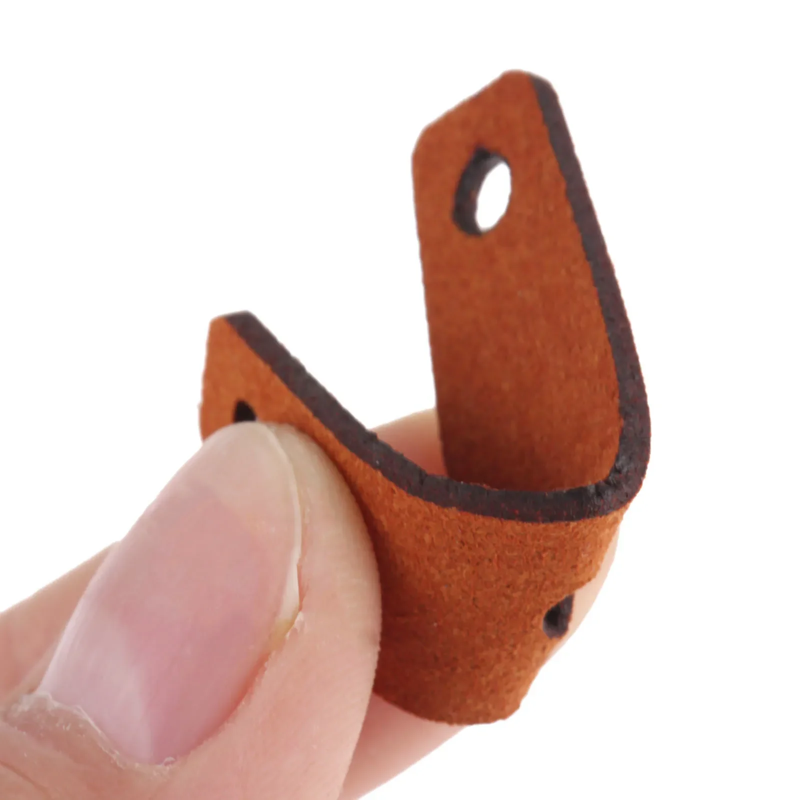 20/10/5 PCS Brown Slingshots Pouches Microfiber Leather Catapult Leather Pockets for Outdoor Hunting Catapults with Center Hole