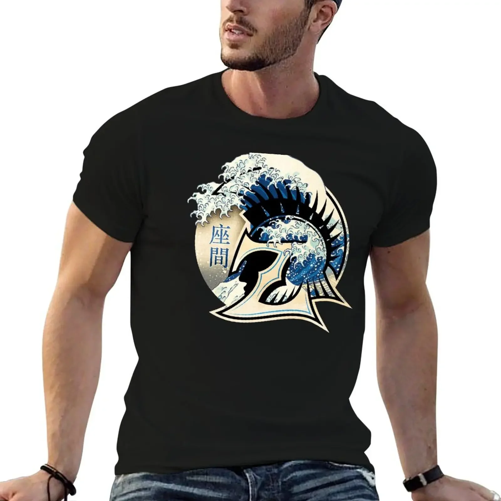 ZHS: The Great Trojan Wave T-Shirt basketball graphic tees oversized vintage clothes men t shirts