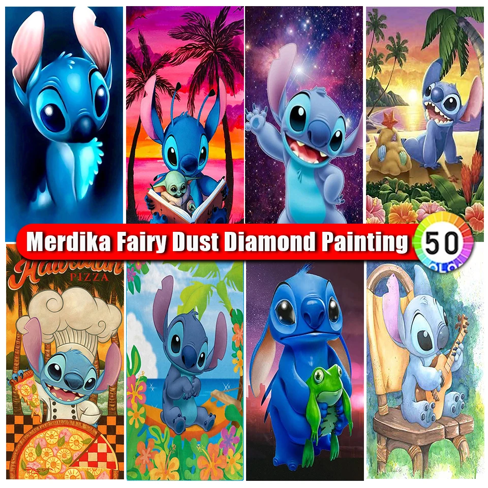 

Fairy Dust Diamond Painting Disney Lilo Stitch Sale Mosaic Cartoon Full Square Round Drill Embroidery Home Decor New 2024