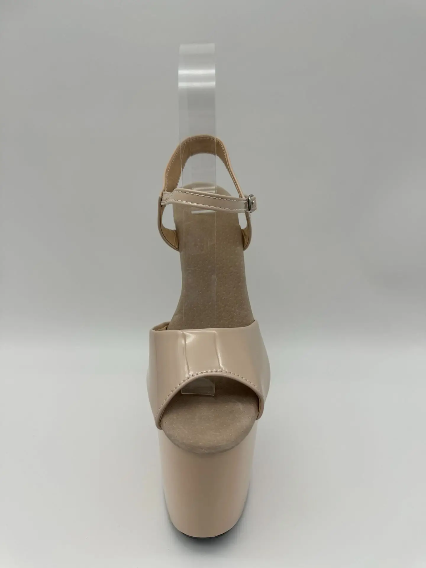 

23cm Nightclub Pole Dancing Shoes One Word Buckle Strap Super High Heel Model Catwalk Sexy Open Toe Sandals