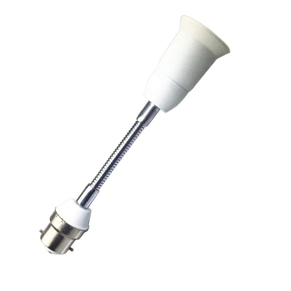 B22 to E27 360d adjustable Flame Retardant PBT 10CM Extension LED Lamp base Bulb Socket extender adapter Light Holder Converter