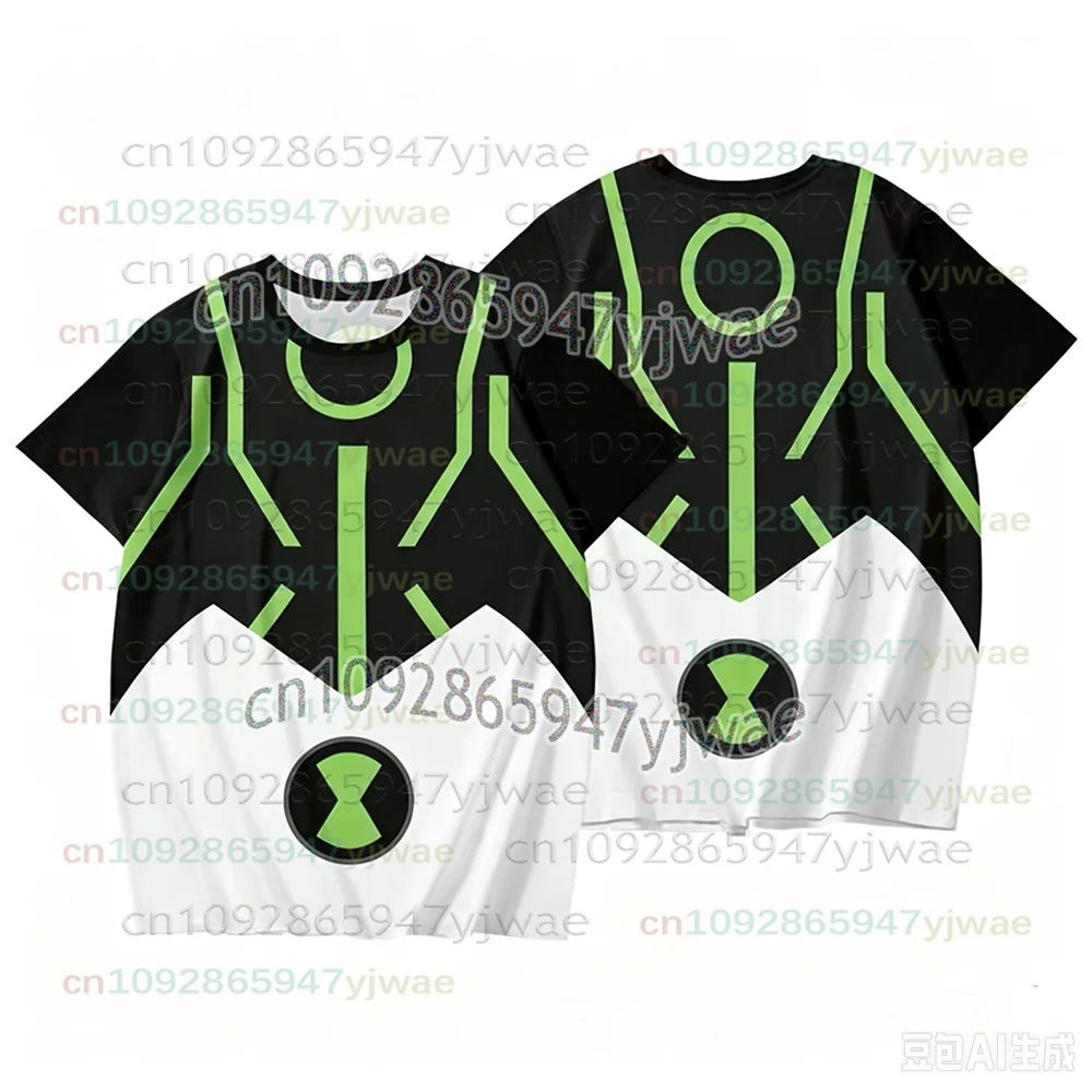 Amerikanische Anime Omnitrix Ben10 Cosplay T-Shirts 3D Ben Tennyson Druck Kinder Cartoon T-Shirt Sommer Erwachsene Harajuku Kurzarm Y2k Oberteile – Detail 8