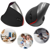 2.4G Vertical Wireless Mouse Rechargeable Laptops Computer PC Mice W/ USB Receiver 2400 DPI 6 Buttons for PC Laptop Mac Windows