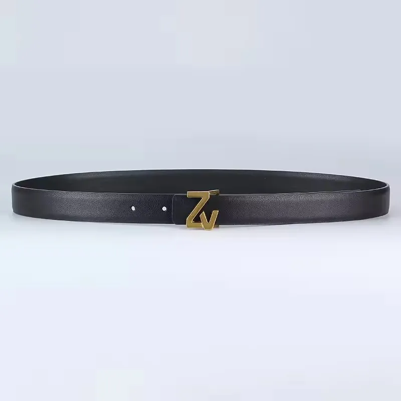 Belt For Women Luxury Brand Lady Leather Belt Female Design Women's Belts for Jeans Thin Belt 24mm Wide
