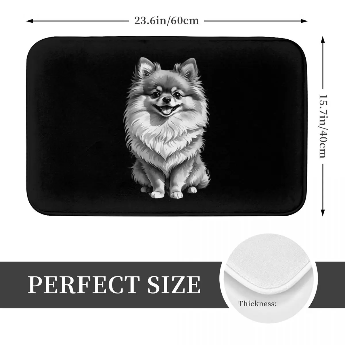 Retro Pomeranian Funny Pomeranian Mom Pompom Dog Doormat Anti-skid Bathroom Floor Mats Home Entrance Rugs Kitchen Carpet Footpad