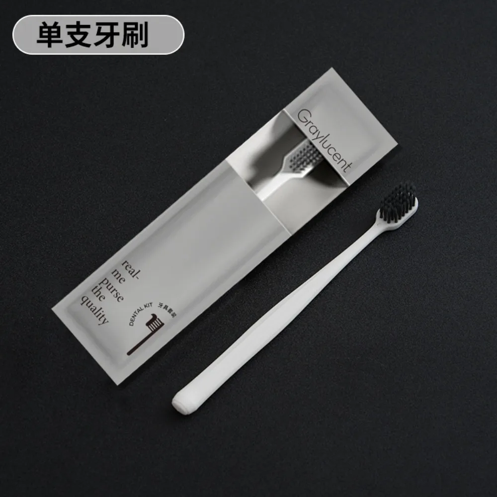 

Hotel Disposable Toiletries Set B&B Disposable Soft Bristle Toothbrush with Toothpaste Single Random Color 1PC