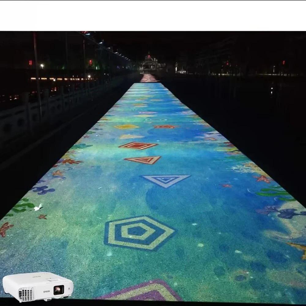 All-In-One Interactive Floor Game Advertising Equipment with Projector System for Exercise