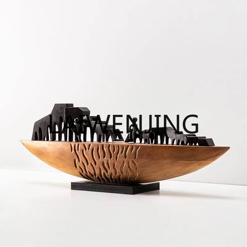 b20 Decoration Wood Carving Handicraft Equipment Ornaments Hotel Hallway Desktop Decoration