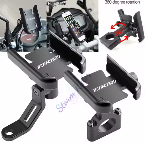 For YAMAHA FJR 1300 FJR1300 FJR1200 2006-2021 Aluminum Bicycle Mobile Phone Holder Handlebar GPS Stand Bracket Motorcycle