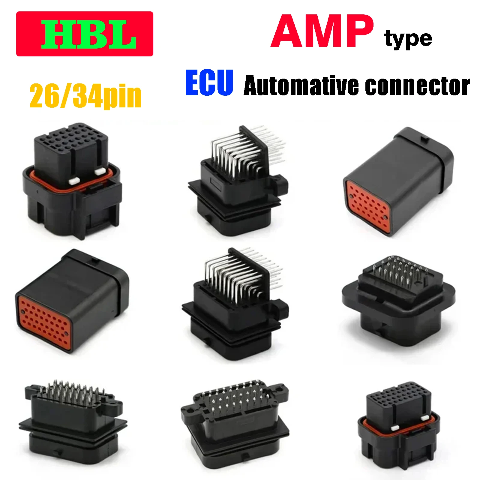 

1/5/20Pcs AMP Type ECU Automotive Connector 26P 34Pin Waterproof Plug Harness 3-1437290-1 6437288-2 9-6437287-8 6473711-1