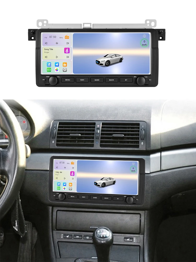 Neuer Stil! 10,26 Zoll 1600*600 IPS-Bildschirm, kabelloses Carplay, Android Auto, Autoradio, Multimedia-Player für BMW E46 M3 1998-2006, intelligentes Fahrzeugsystem, GPS-Navigation, RDS, FM, BT, 4G,