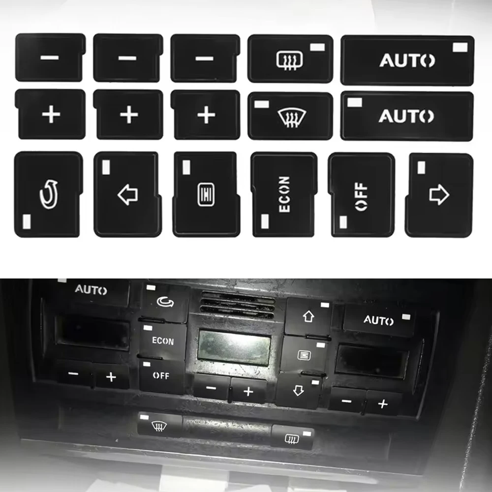 1Pc Car Air Condition AC Climate Control Button Repair Stickers Decals Styling Decors for Audi A4 B6 B7 2000-2004 Auto Sticker