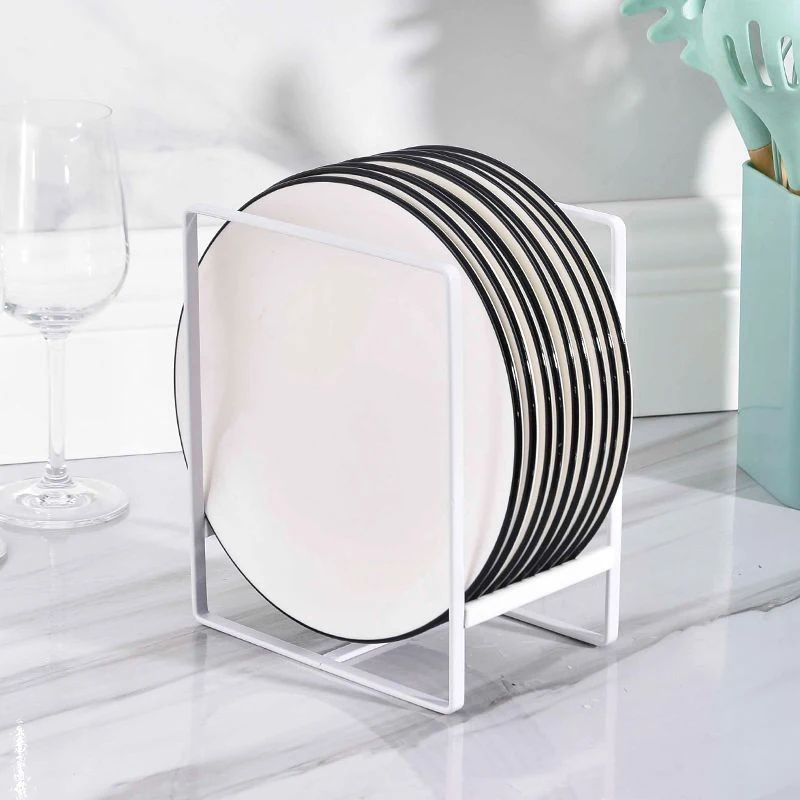 Kitchen Cabinet Plate Storage Countertop Dish Rack Drawer Dinner Plate Partition Drain Rack Layered Storage Rack Accessories
