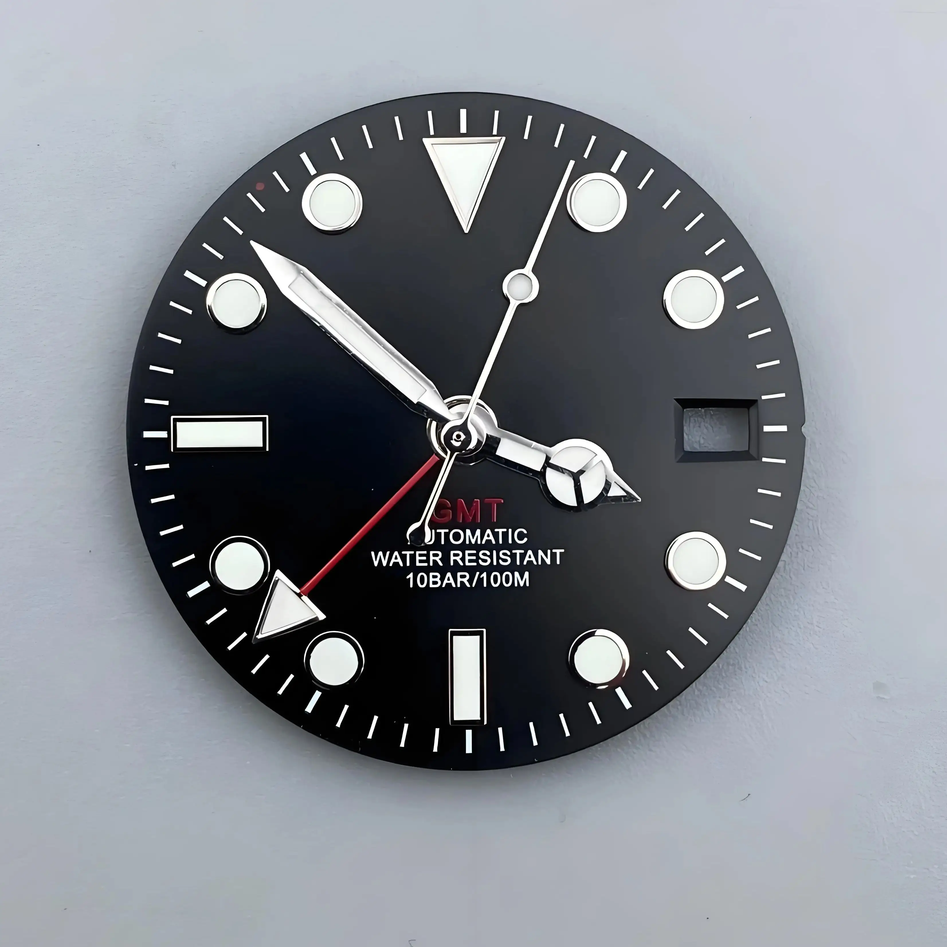 28.5 مللي متر GMT تقويم واحد ساعة الطلب لا شعار C3 مضيئة ل NH34 NH35 ساعة يد تعمل بالحركة اكسسوارات أجزاء استبدال الطلب