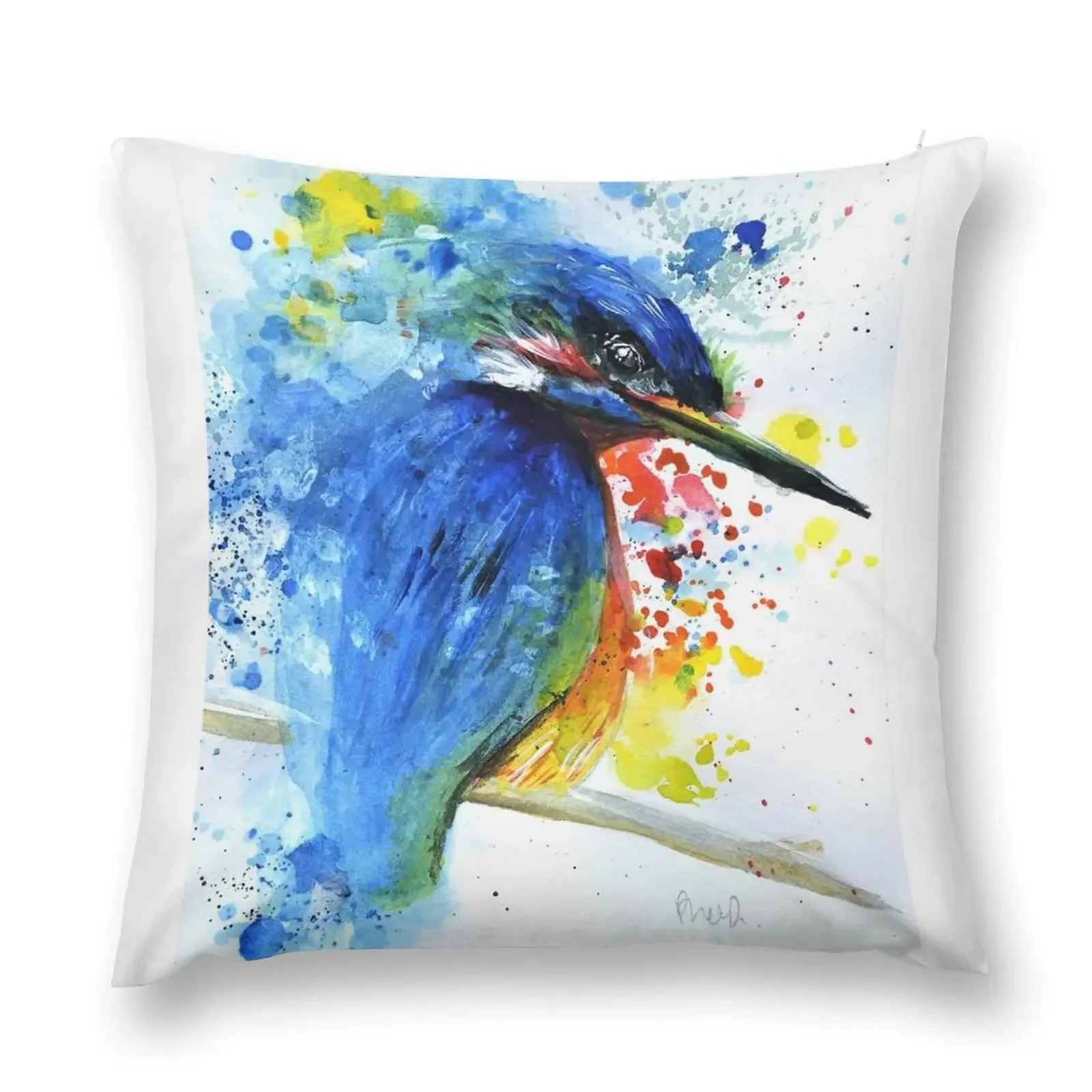 Watercolour Kingfisher Throw Pillow christmas cushions covers Sofa Covers For Living Room Sofas Covers bed pillows pillow