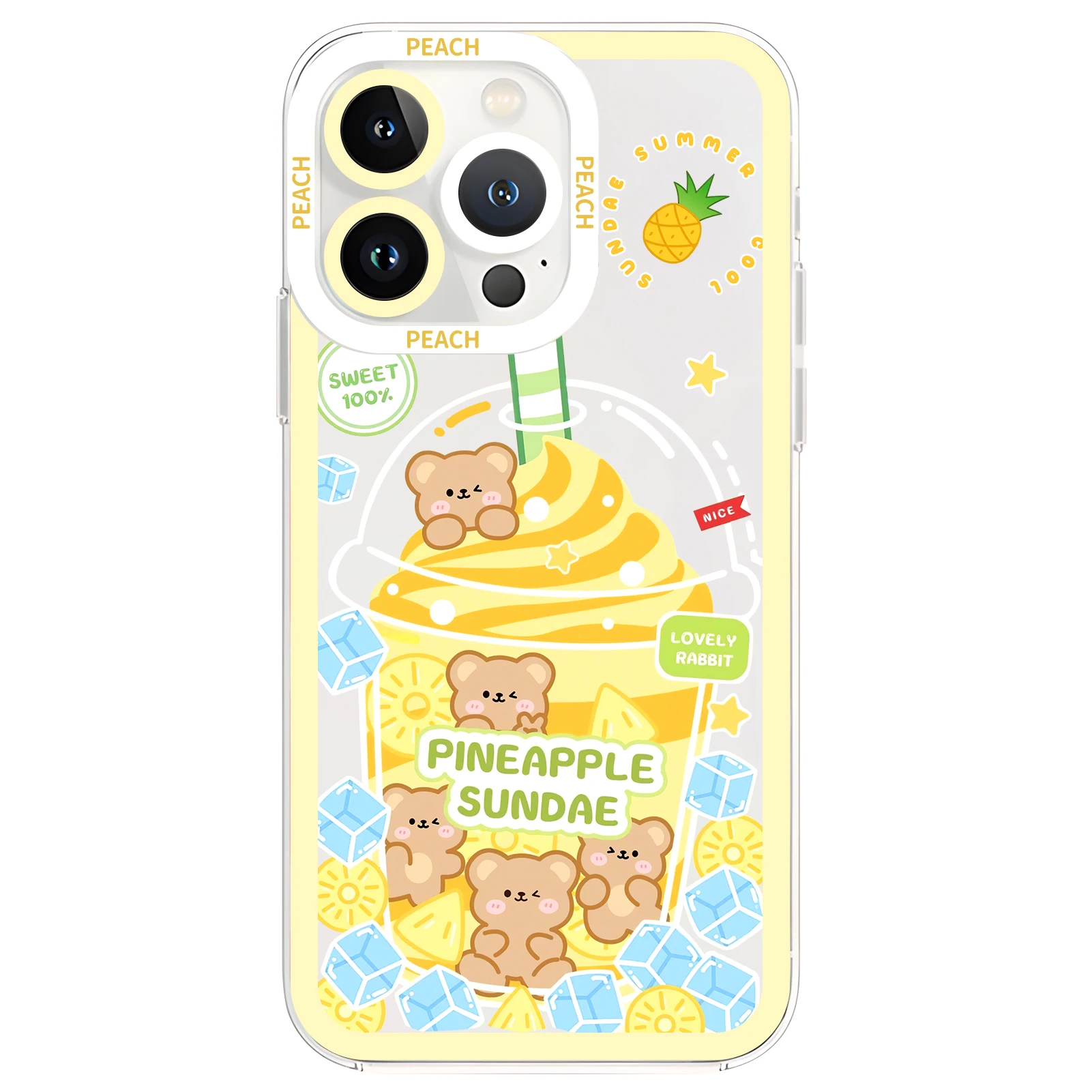 MINISO   Coke Orange Juice Lemon Lea Milk Phone Case for iPhone 16 15 14 13 12 11 X XS pro max plus mini SE