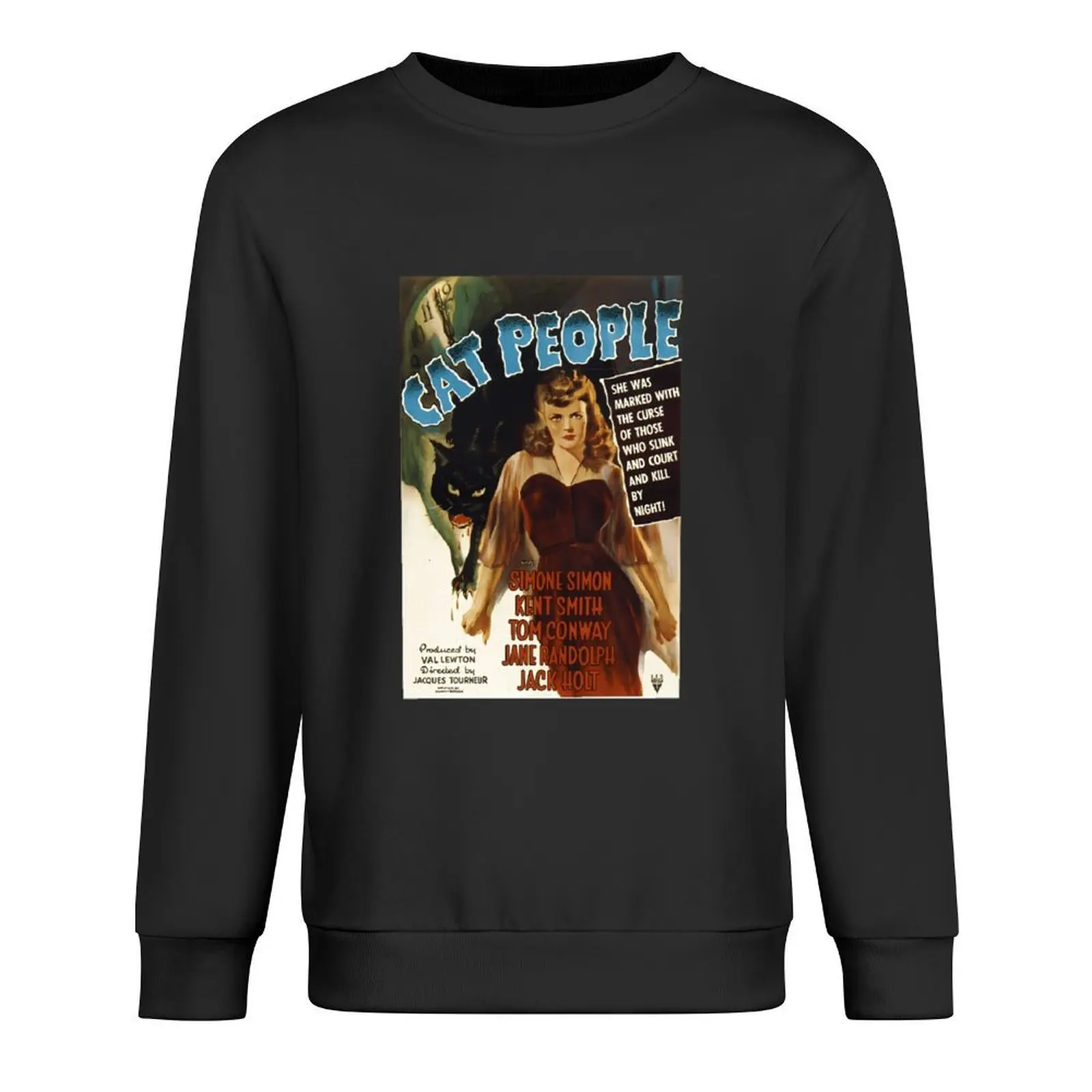 

Vintage Horror Movie Cat People Pullover mens clothing anime clothing autumn jacket men new in sweatshirts