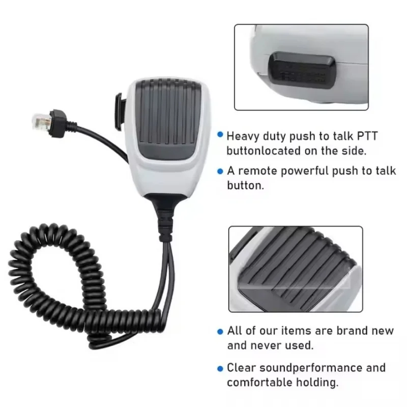 New HM-148G Handheld PTT Microphone for Car Radios Heavy Duty Omni-Directional IC-F121 ICF5061D ICF6061D ICF1721 IC-F1821