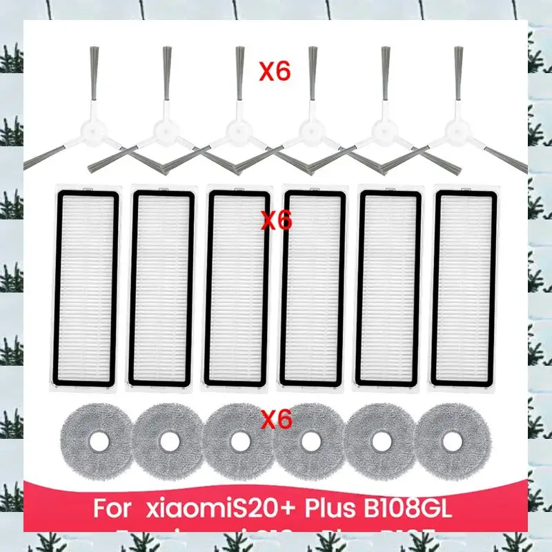 

ABLG для робота-пылесоса Xiaomi S20 + Plus B108GL/S10 + Plus B105, детали, боковая щетка, фильтр Hepa, аксессуары для швабры
