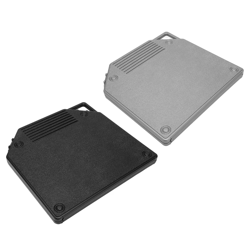 صندوق تخزين بكرة شريطية فارغة من البلاستيك حماية كاملة مفتوحة بكرة تسجيل صندوق محمول لأشرطة الصوت مقاس 10 بوصة باللون الرمادي