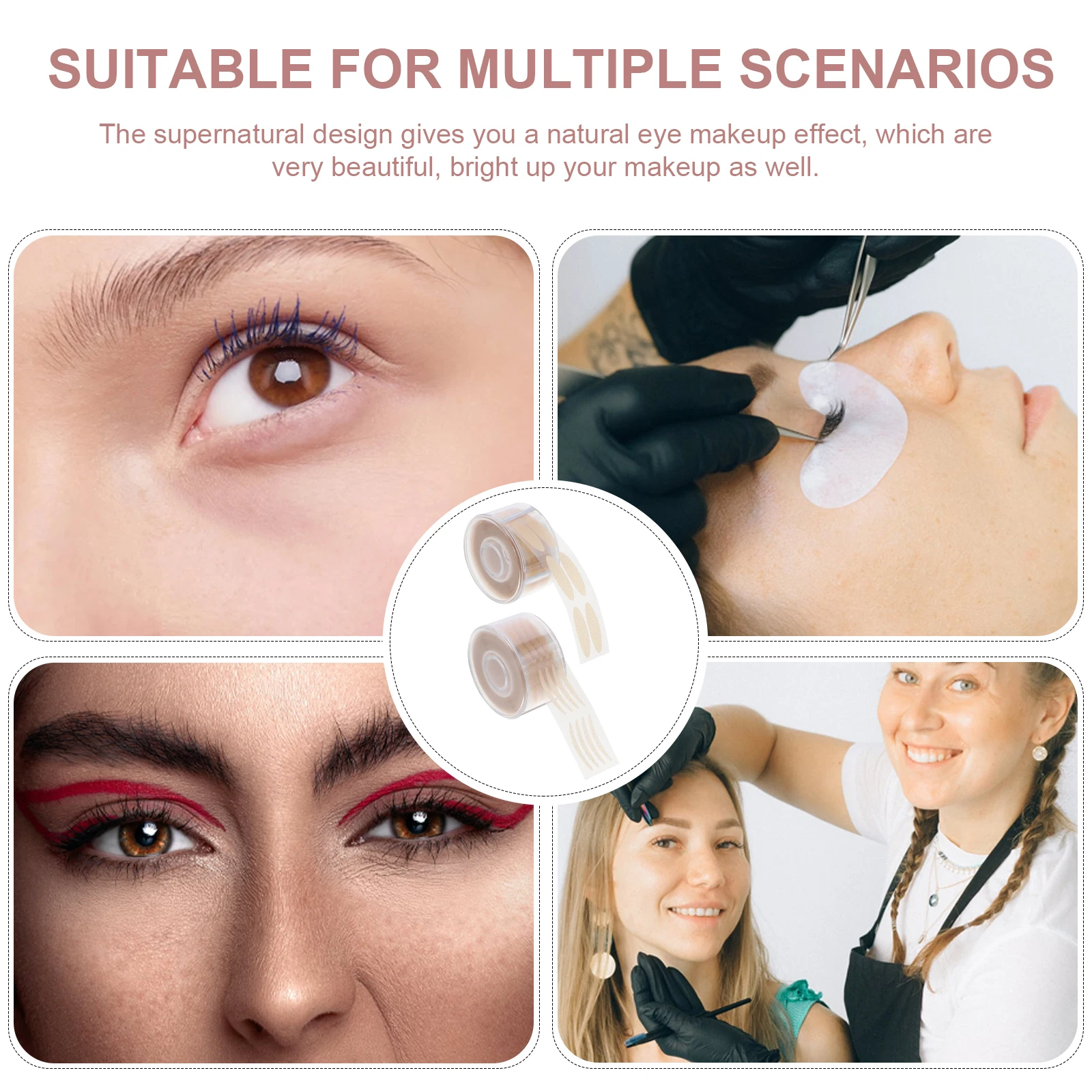 

2400 Sheets Double Eyelid Tape Invisible Natural Eyelid Lifter Strips for Women Lightweight Comfortable Eye Lift Tape