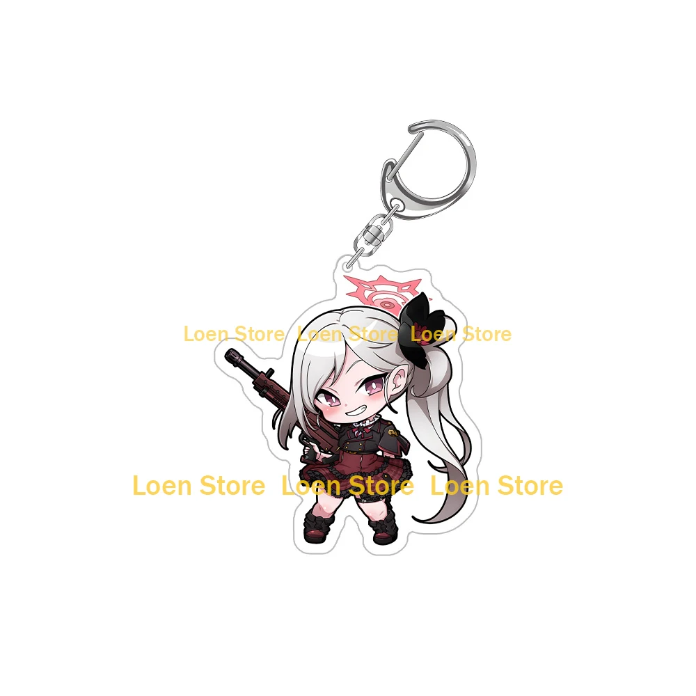 الأزرق الأرشيف Shiroko Aru Iori Hina Ui Hoshino Serika Wakamo Chinatsu Kayoko Haruna Ayane Chibi أنيمي سلسلة مفاتيح مصنوعة من الأكريليك لعبة هدية #2