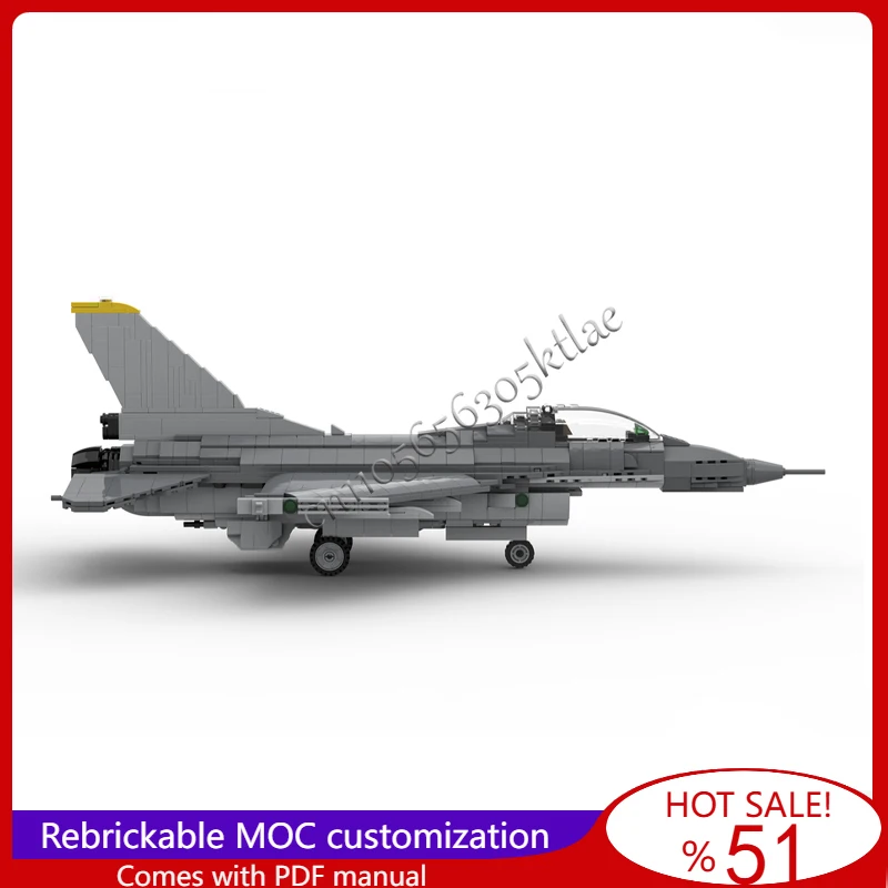 1255 peças moc combate a ar f16c modelo de lutador blocos de construção modulares tecnologia montagem crianças brinquedos populares presentes de natal