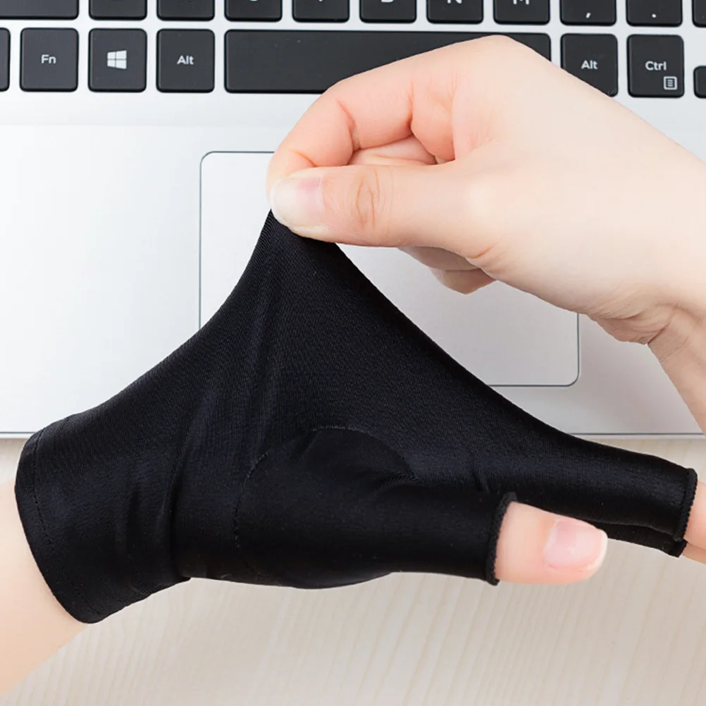 

4Pcs Summer Women Gloves Black Half Finger Short Flexible Breathable Sun Protection Cycling Running Yoga Golf Gloves H