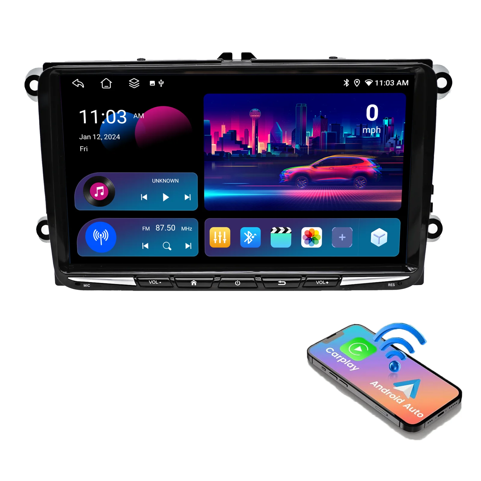 

9 Inch Car Radio Android Auto Stereo GPS Navigation System For VW Golf 5 Golf 6 Radio Passat B6 B7 Touran Radio Skoda Fabia