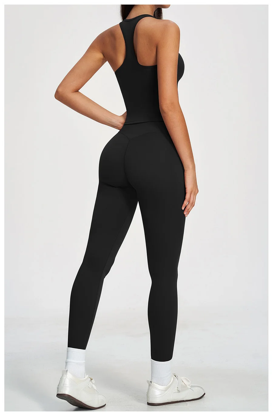 Yoga-Set 2-teilig Damen Fitness Sportbekleidung Naked Feel Sport-BH Gym Laufhose Po-Formende Leggings Workout-Outfit Activewear – Detail 32