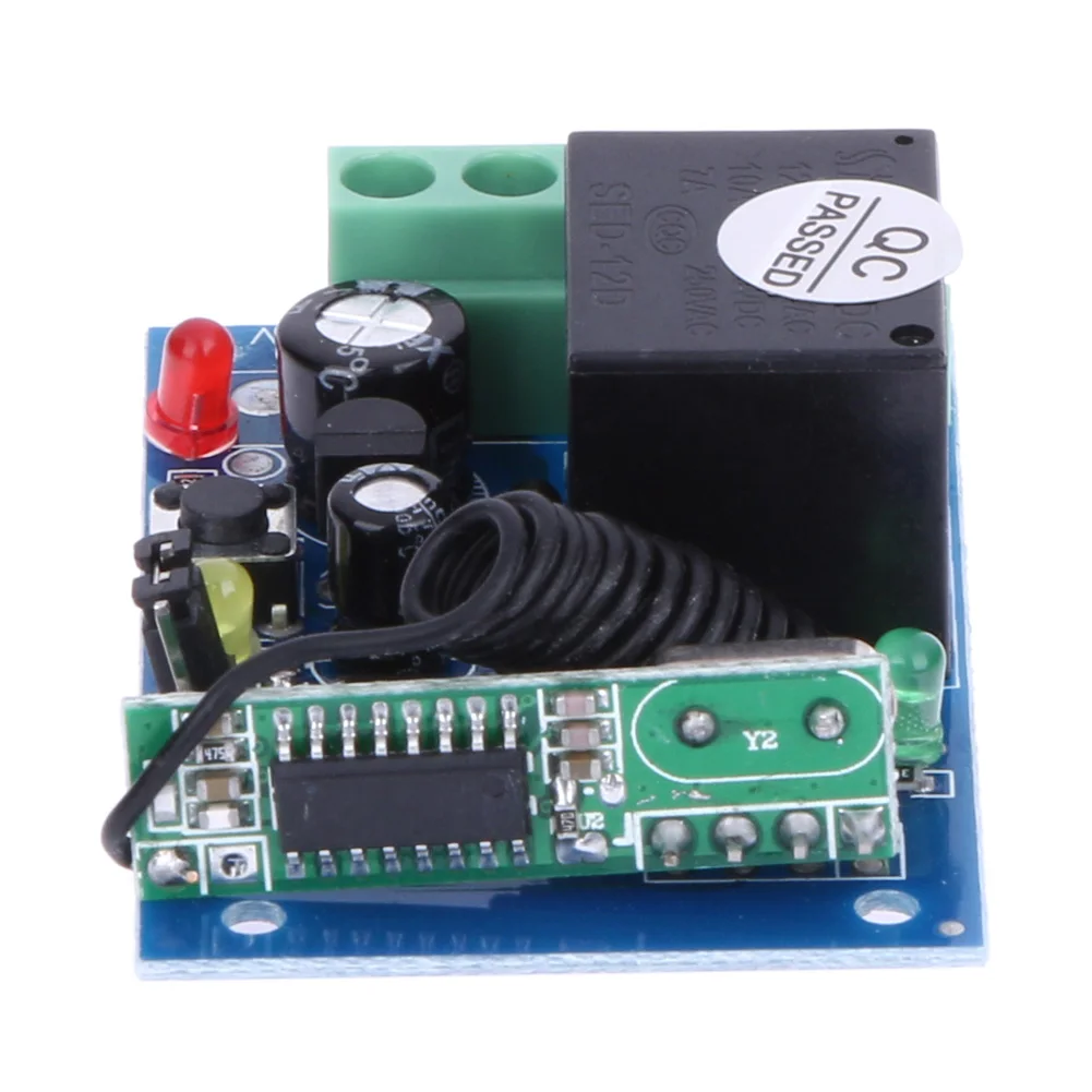 Moduł przekaźnikowy zdalnego sterowania bezprzewodowego 433MHz DC12V 1 kanałowy z kodem uczenia