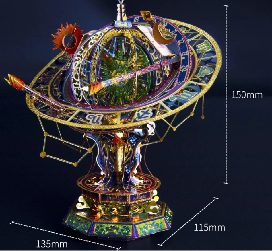 ثلاثية الأبعاد اثنا عشر الأبراج لغز معدني ، رائعة الحلي منضدية ، لتقوم بها بنفسك هدايا العيد للأصدقاء