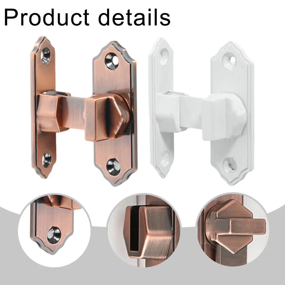 1pcs Door Lock Left And Right Latch Bolt 90 Degree Sliding Door Latch Lock Toggle Latch Cabinet Closet Right Angle Lock Hardware