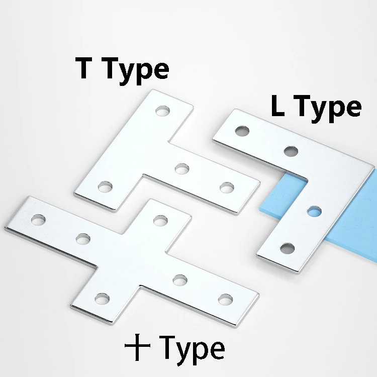 Yiqianyuan L/T/Cross Type Aluminium Corner Bracket Furniture Fixed Connection Brackets Corner Code