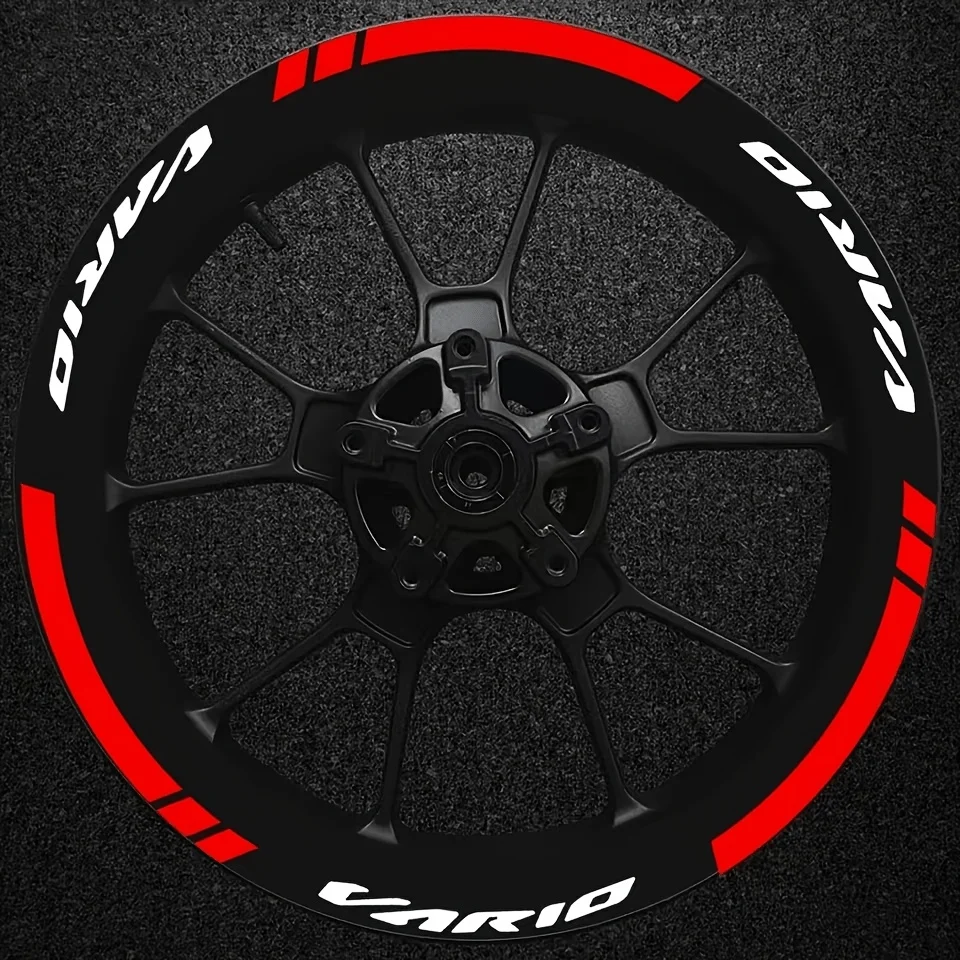 A SET 24pcs Motorcycle Wheel Hub Sticker - Waterproof, Creative Colorful Tire Sticker, Suitable for Street Motorcycles,