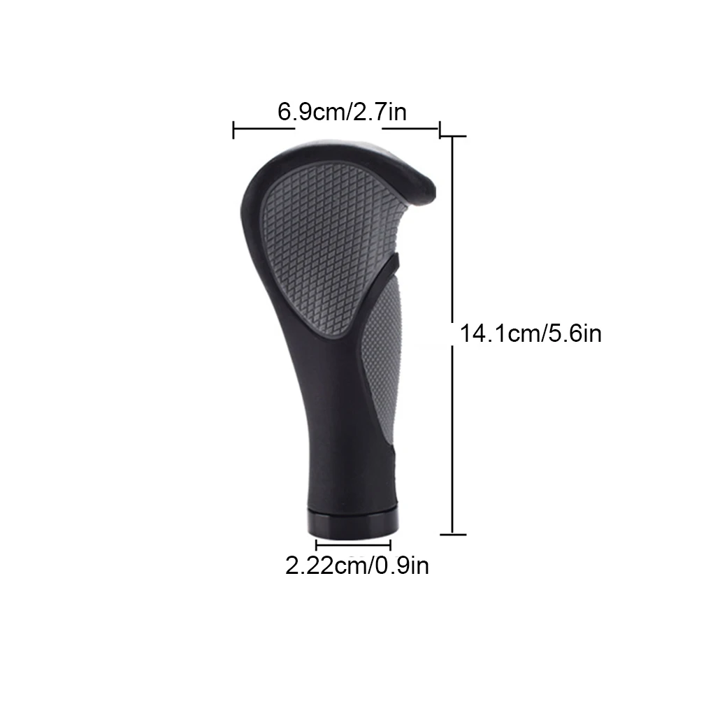 Black Mountain Bike Handle Cover - Minimize Hand Fatigue And Reduce Vibration Made Of Rubber And Aluminum Alloy