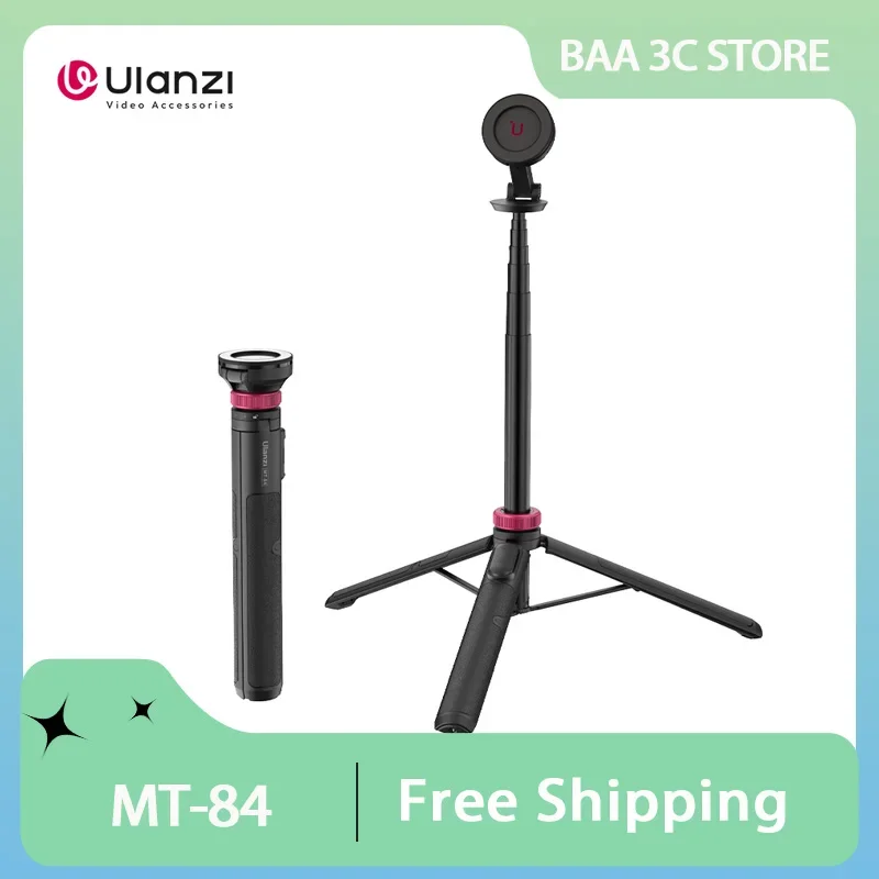 Ulanzi MT-84 Magnetic Selfie Stick 1.53M Portable Tripod Wireless Bluetooth Remote Phone Extension Tri Phone Live Streaming Vlog