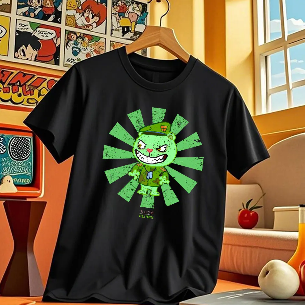 Kawaii متعة الرسوم المتحركة الجرافيك تي شيرت عناق شجرة سعيدة أصدقاء محايد تي شيرت مطبوعة قصيرة الأكمام زوجين عنصر واحد الرجال النساء المحملة #5