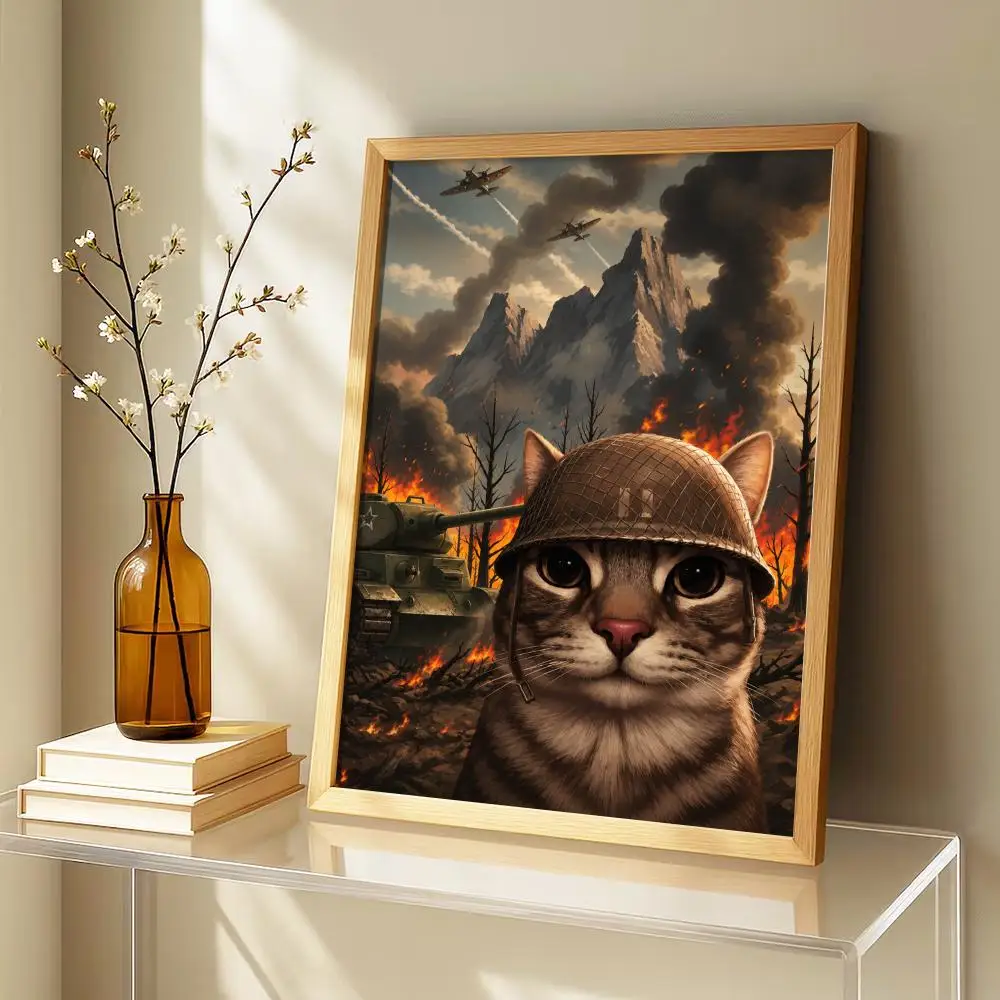 The Thousand Yard Stare Meme Painting Calligraphy Canvas Poster for Bedroom Living Room Home Decor Wall Decoration Decals Gift