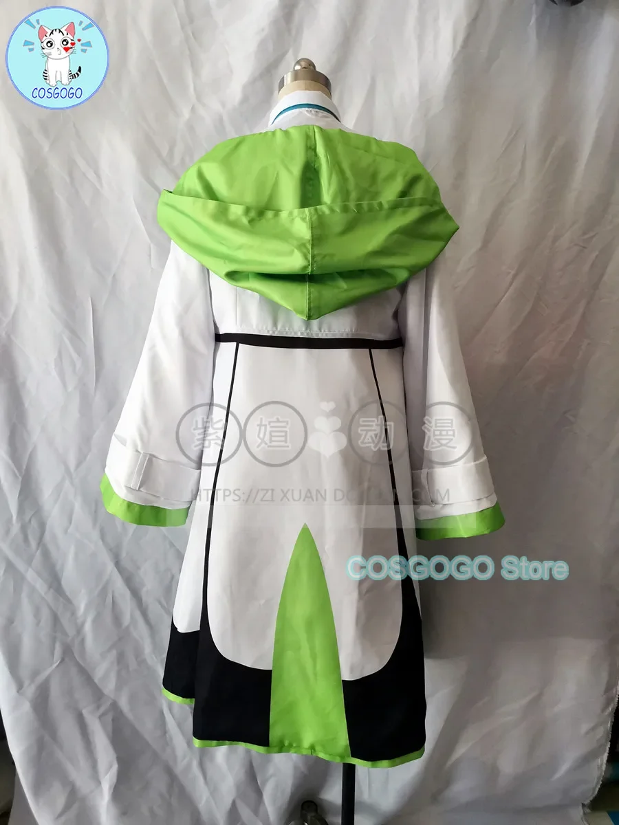 COSGOGO-Costume Cosplay Saiba Midori pour Homme et Femme, Archive Bleue Personnalisée, Jeu d'Halloween, Tenues Imbibées, Belle Veste, Manteau