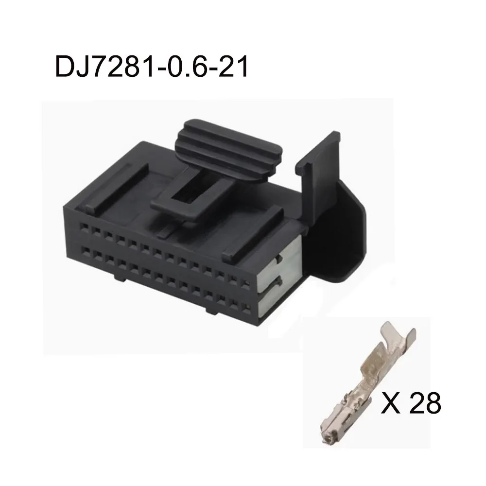

100SET DJ7281-0.6-21 auto Waterproof cable connector 28 pin automotive famale male Plug socket Includes terminal seal