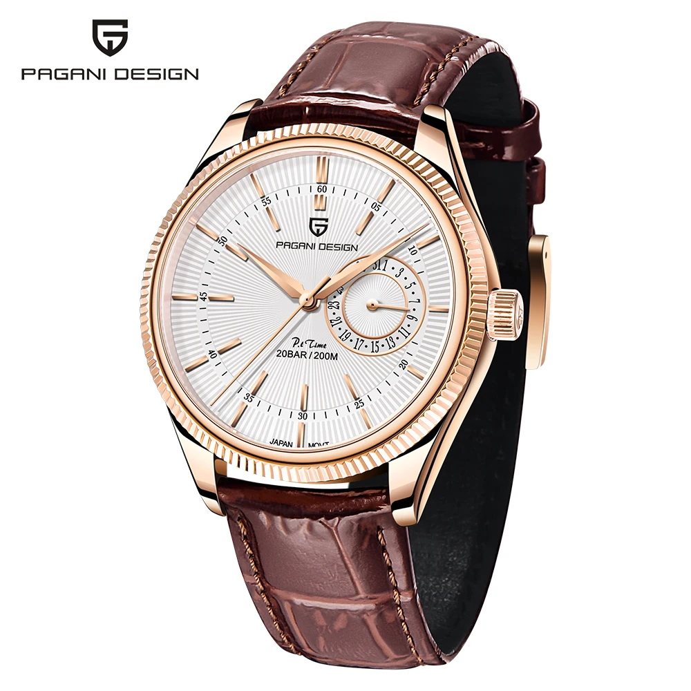 PAGANI Design PD-1689 VH65 Luxury Men's Quartz Watch Sapphire Stainless Steel Clock Diving Watch 20Bar Waterproof Men's Watch image 3